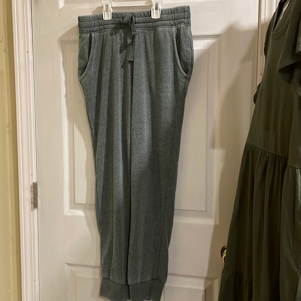 Green sweatpants